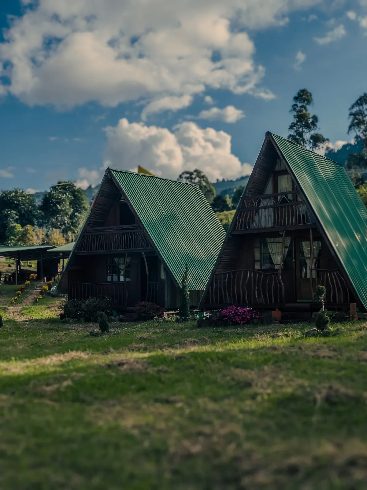 Wooden rural cabin surrounded by nature at Vegonia.