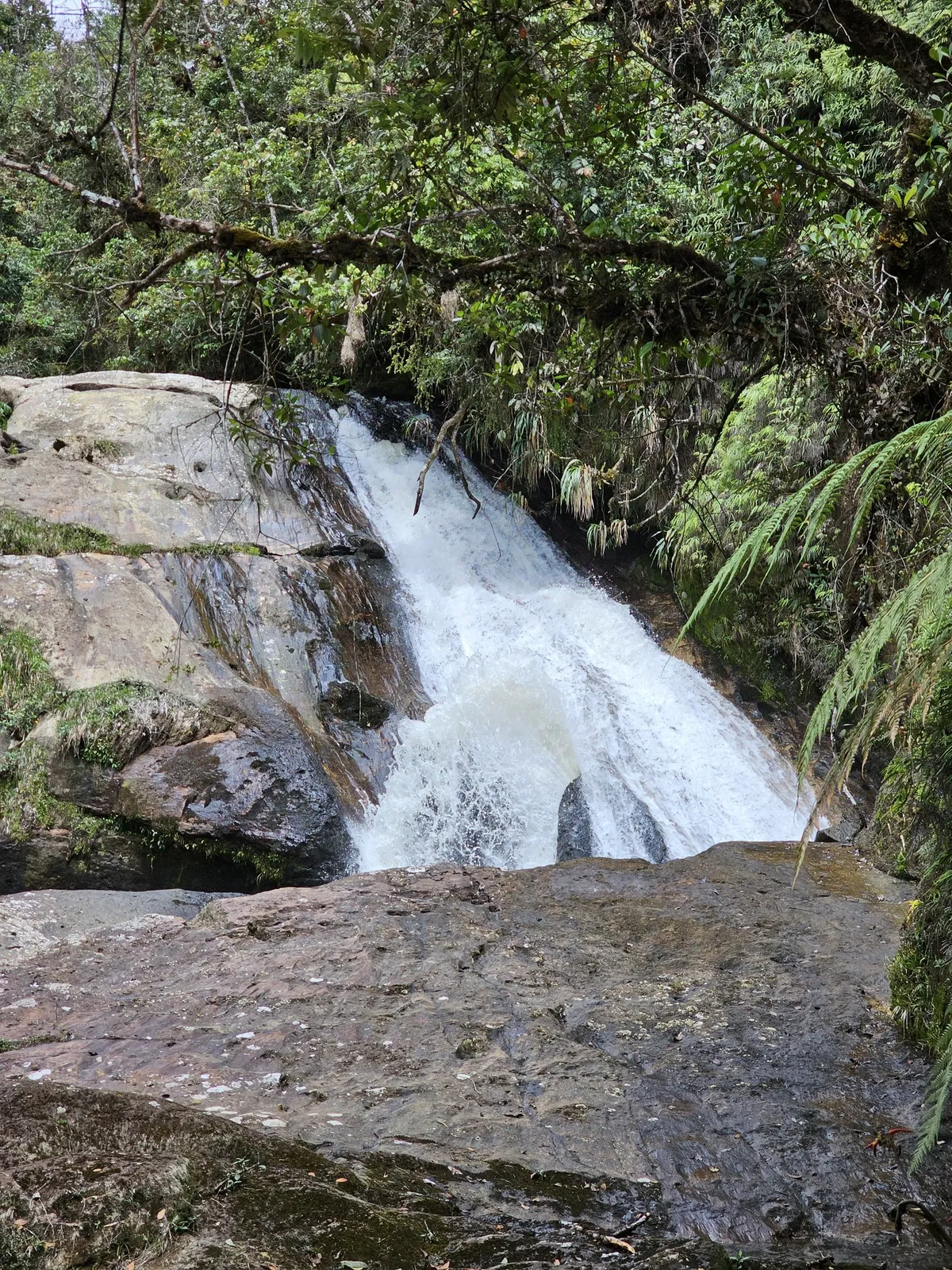 Natural waterfall near Vegonia, in southern Huila.