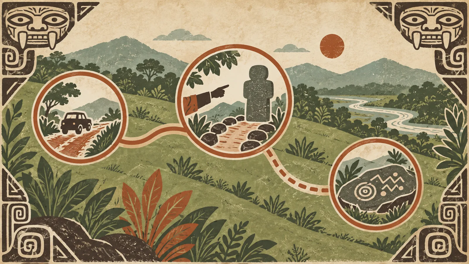 Itinerario ilustrado de la visita de un día: llegada, recorrido guiado por el parque y recorrido opcional por las terrazas